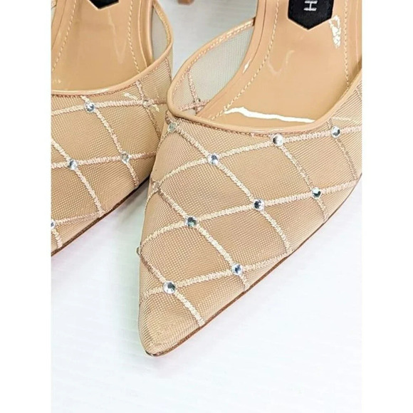 Jessica Rich Women's Amora Embellished Mesh Pointed Toe Pumps Size 40 MSRP $250 - Picture 7 of 11